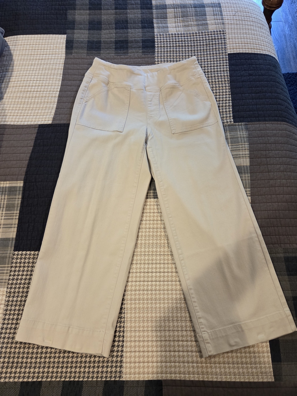 Belle by Kim Gravel Cream Wide-Leg Pants